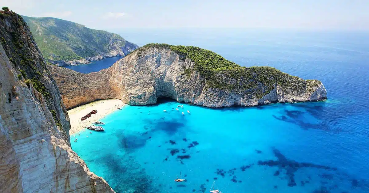 Shipwreck Beach Spiaggia del Naufragio Zante Grecia